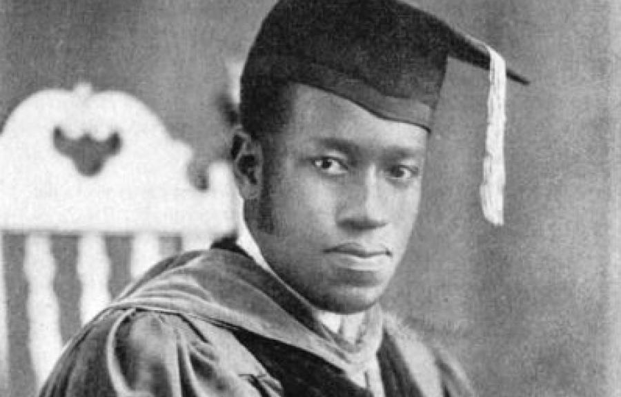 Cox in academic regalia.